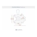 Estruturas Metálicas Base Giratória Secretária sem "L" Preta - PMD - 42103