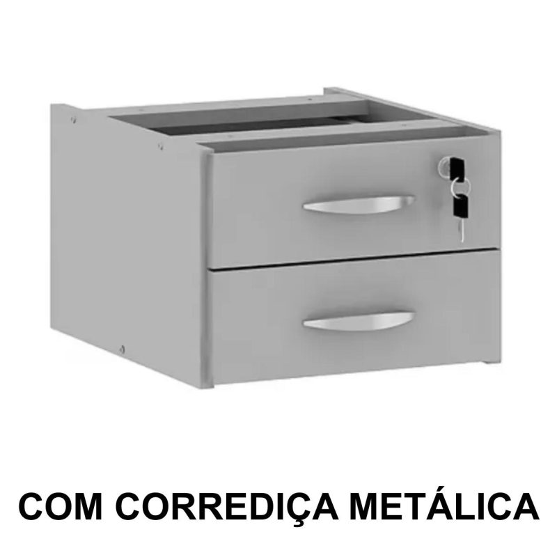 Gaveteiro Suspenso com 02 Gavetas CZ/CZ - JOB - 42998 Gaveteiro Suspenso com 02 Gavetas CZ/CZ - JOB - 42998