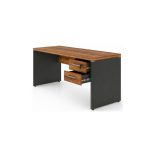 Móveis para Escritório Mesa para Computador 120cm Robusta Tampo 40mm  e Gavetas - Escrivaninha de Trabalho e Estudo - Sevilha / Preto - 21471