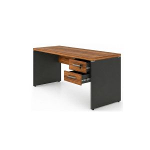 Móveis para Escritório Mesa para Computador 120cm Robusta Tampo 40mm  e Gavetas - Escrivaninha de Trabalho e Estudo - Sevilha / Preto - 21471