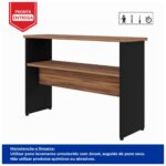 Móveis de Madeira Aparador de Madeira 1,20x0,80x0,35 - NOGALSEVILHA/PRETO - 21436