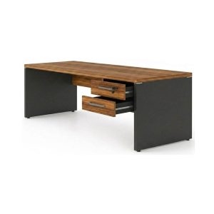 Móveis para Escritório Mesa para Computador 170cm Robusta Tampo 40mm  e Gavetas - Escrivaninha de Trabalho e Estudo -  Sevilha / Preto - 21475