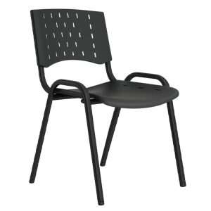 Cadeiras Escritório Cadeira Plástica REALPLAST 04 pés-Plástico Preto (Polipropileno) - 31201