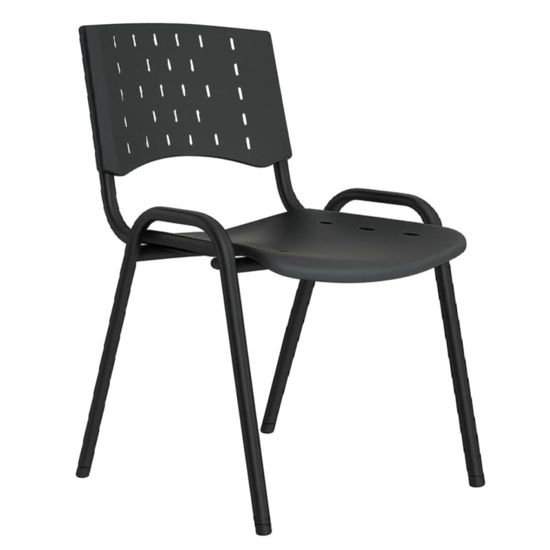 Cadeiras Escritório Cadeira Plástica REALPLAST 04 pés-Plástico Preto (Polipropileno) - 31201