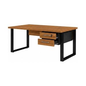 Escrivaninha Home Office Industrial Amadeirada 170x70cm Tampo 40mm Premium – Sevilha / Preto – 24475