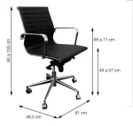Cadeiras Escritório Cadeira DIRETOR Charles Eames Esteirinha - PRETO - PMD - 32887 Cadeiras Escritório Cadeira DIRETOR Charles Eames Esteirinha - PRETO - PMD - 32887
