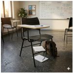 Cadeira Universitária Plástica Prancheta MDF - COR PRETO - MRPLAST - 34014