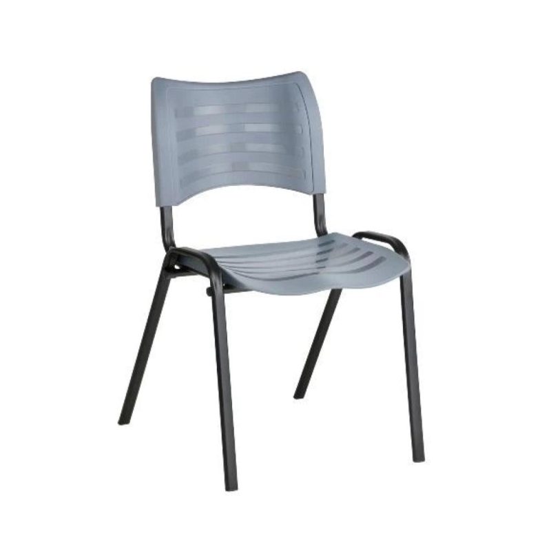 Cadeiras Escritório Cadeira Fixa 04 Pés Plástica (Polipropileno) - Cor Cinza - MRPLAST - 31336