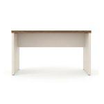 Móveis para Escritório Mesa de Escritório Executiva Reta - 1,50m x 0,60m (Tampo 40mm) - Nogal Sevilha / Champanhe - 34306