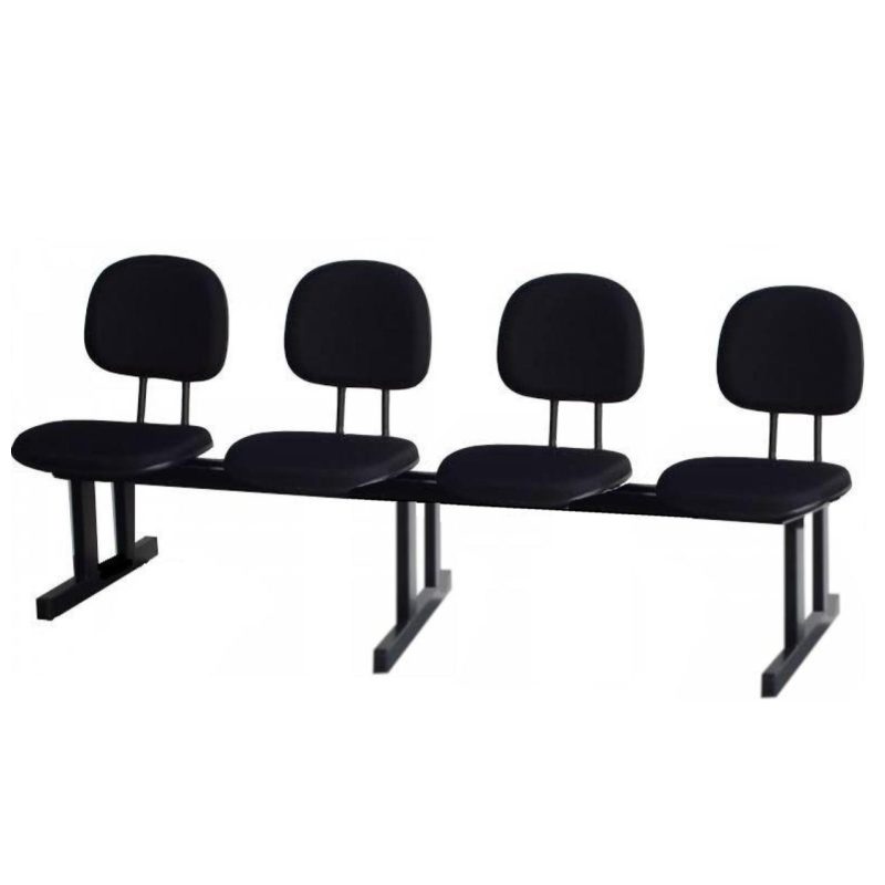 Cadeiras Longarinas para Recepção Longarina para Recepção SECRETÁRIA 04 Lugares - Corino PRETO - Pollo Móveis - 34120 Cadeiras Longarinas para Recepção Longarina para Recepção SECRETÁRIA 04 Lugares - Corino PRETO - Pollo Móveis - 34120