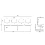 Cadeiras Longarinas para Recepção Longarina para Recepção SECRETÁRIA 04 Lugares - Corino PRETO - Pollo Móveis - 34120 Cadeiras Longarinas para Recepção Longarina para Recepção SECRETÁRIA 04 Lugares - Corino PRETO - Pollo Móveis - 34120