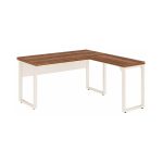 Móveis para Escritório Escrivaninha para Escritório e Home Office Amadeirada - 1,50x1,50m - Nogal Sevilha / Champanhe - 34329