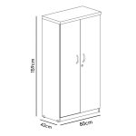 Armário Alto Fechado com 02 Portas - 1,59X0,80X0,42m - JOB - COR PRETO - 45107