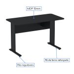 Mesa Escritório 1,20x0,60m s/ Gavetas - Cor Preto - JOB - 43333
