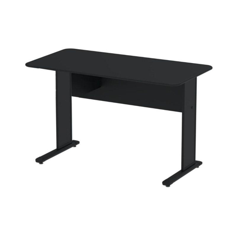 Mesa Escritório 1,20x0,60m s/ Gavetas - Cor Preto - JOB - 43333