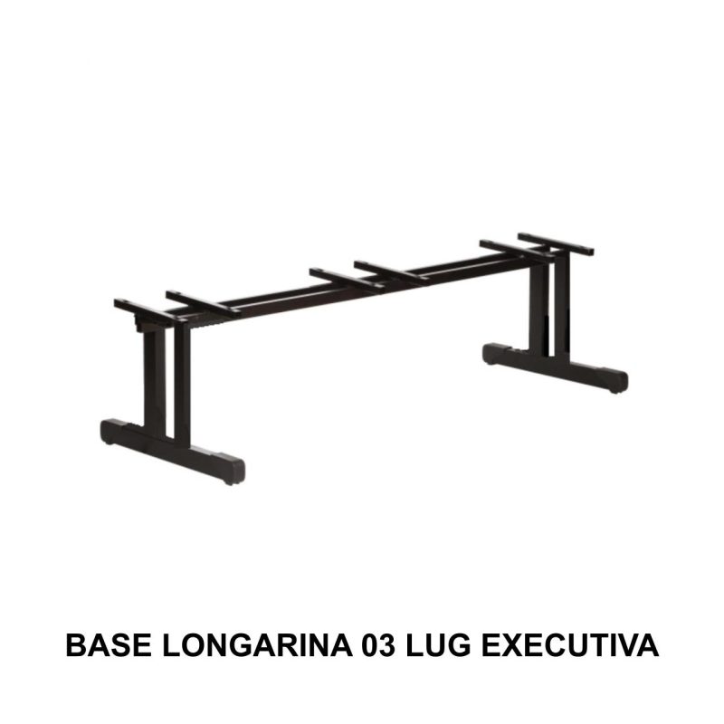Estruturas Metálicas Estrutura da Longarina de 03 Lugares EXECUTIVA - Preta - 39004