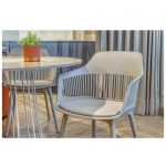 Cadeiras Escritório Cadeira Interlocutor MARCELA Polipropileno - COR FENDI- Pollo Móveis - 37012