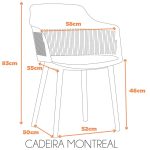 Cadeiras Escritório Cadeira Interlocutor MARCELA Polipropileno - COR FENDI- Pollo Móveis - 37012