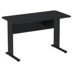 Mesa Escritório 1,50x0,60m 15MM - S/GAVETAS - PRETO / PRETO - JOB - 23333