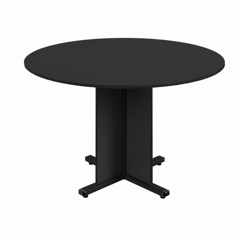 Móveis de Madeira Mesa Escritório REDONDA -1,20m - PRETO - 45111