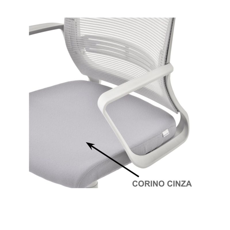 Cadeiras Escritório Cadeira de Escritório Diretor Tela MAYA c/ braço - Cor CINZA - 34031