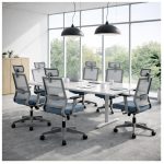 Cadeiras Escritório Cadeira Escritório Presidente Tela VOLT Frisokar- COR CINZA - 30091