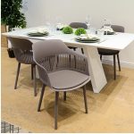 Cadeiras Escritório Cadeira Interlocutor MARCELA Polipropileno - COR CINZA - Pollo Móveis - 37013