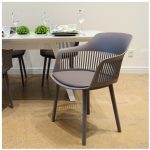 Cadeiras Escritório Cadeira Interlocutor MARCELA Polipropileno - COR CINZA - Pollo Móveis - 37013