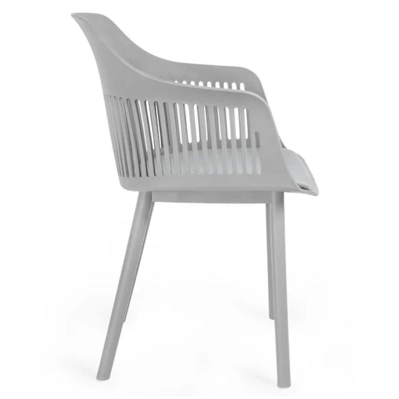 Cadeiras Escritório Cadeira Interlocutor MARCELA Polipropileno - COR CINZA - Pollo Móveis - 37013