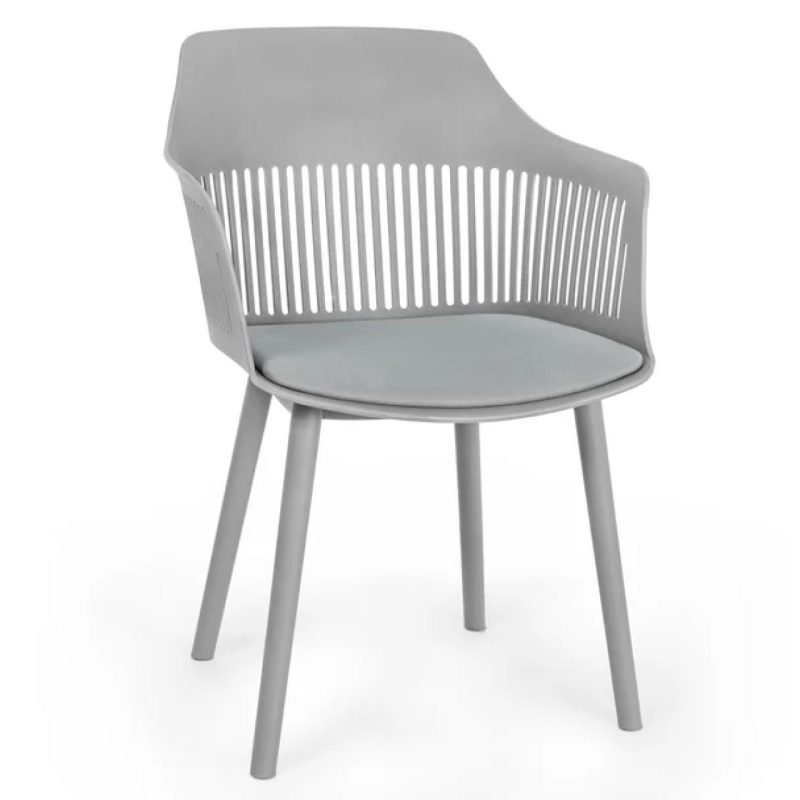 Cadeiras Escritório Cadeira Interlocutor MARCELA Polipropileno - COR CINZA - Pollo Móveis - 37013