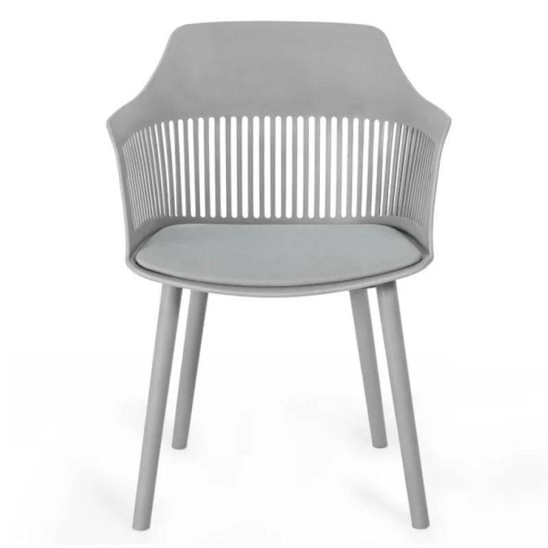 Cadeiras Escritório Cadeira Interlocutor MARCELA Polipropileno - COR CINZA - Pollo Móveis - 37013