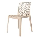 Cadeira Interlocutor GRUVYER para Escritório ou Jantar - Polipropileno - Cor FENDI - 48007