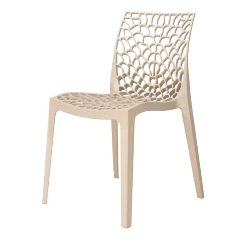 Cadeira Interlocutor GRUVYER para Escritório ou Jantar - Polipropileno - Cor FENDI - 48007