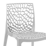 Cadeiras Escritório Cadeira Interlocutor GRUVYER para Escritório ou Jantar - Polipropileno - Cor CINZA - 48008