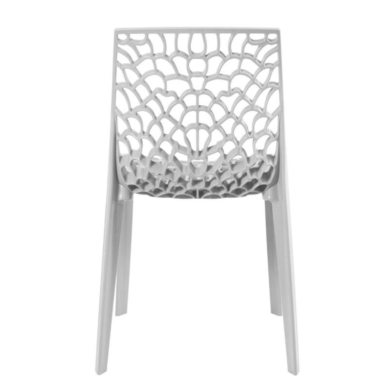 Cadeiras Escritório Cadeira Interlocutor GRUVYER para Escritório ou Jantar - Polipropileno - Cor CINZA - 48008