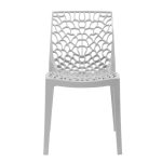 Cadeiras Escritório Cadeira Interlocutor GRUVYER para Escritório ou Jantar - Polipropileno - Cor CINZA - 48008