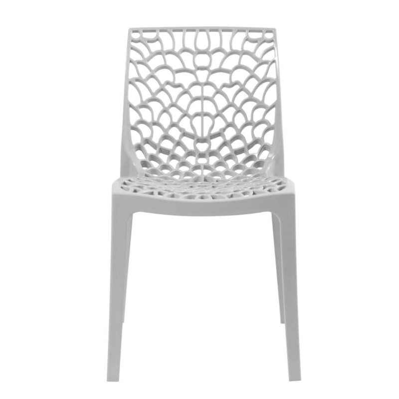 Cadeiras Escritório Cadeira Interlocutor GRUVYER para Escritório ou Jantar - Polipropileno - Cor CINZA - 48008