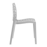 Cadeiras Escritório Cadeira Interlocutor GRUVYER para Escritório ou Jantar - Polipropileno - Cor CINZA - 48008