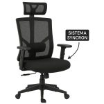Cadeiras Escritório Poltrona Presidente Tela ORION Syncron Giratória - Cor Preto - 32944
