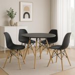 Outros Mesa Residencial Redonda EIFFEL 0,90M - PRETO - 45112