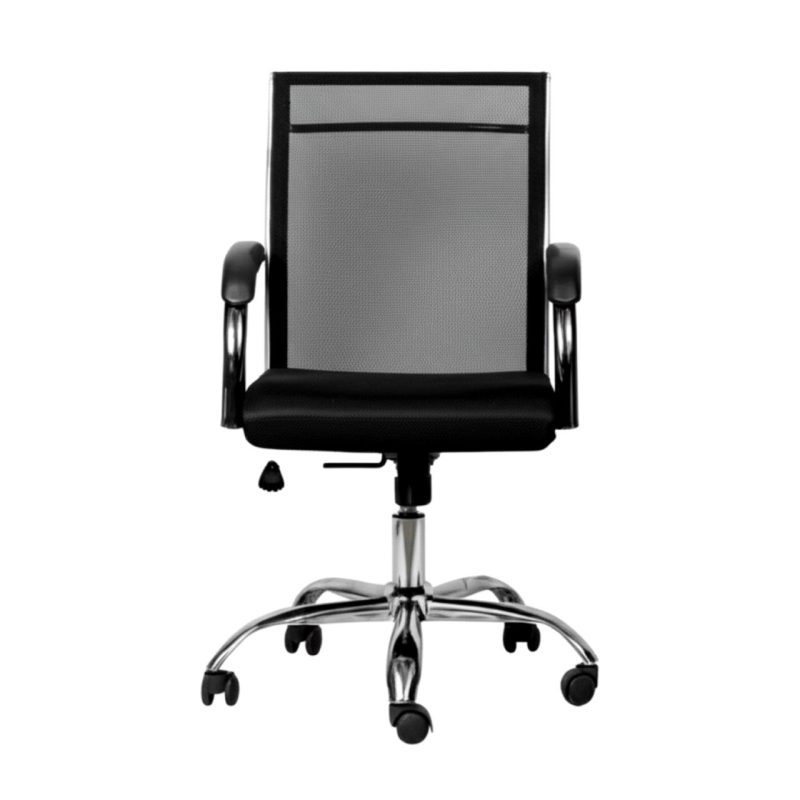 Cadeiras Escritório Cadeira DIRETOR Tela Mesh DUBAI Giratória Cromada - PMD - 31020