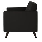 Sofá Escritório Sofá para Escritório ROMA 02 Lugares - Corino - Cor Preto - 60041 Sofá Escritório Sofá para Escritório ROMA 02 Lugares - Corino - Cor Preto - 60041