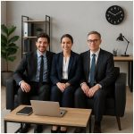 Sofá Escritório Sofá para Escritório Roma 03 Lugares - Corino - Cor Preto - 60042