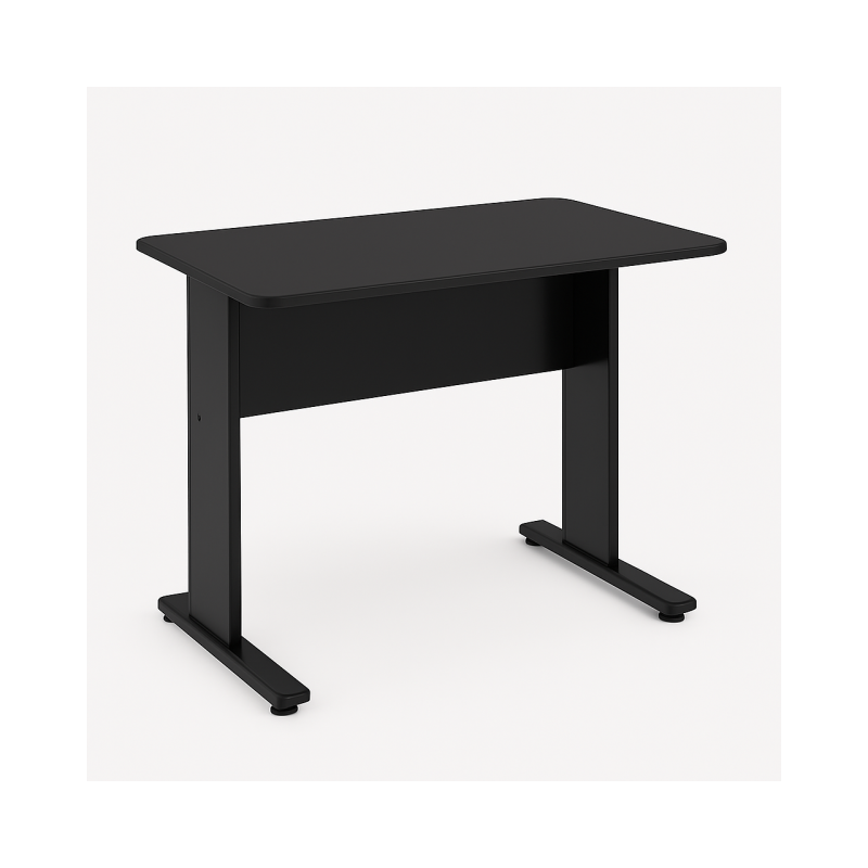 Mesa Escritório 0,80x0,60m - JOB - PRETO/PRETO - 43088