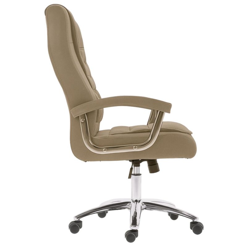 Cadeiras Escritório Poltrona Presidente LUXO c/ mola Ensacada – COR FENDI - 30061