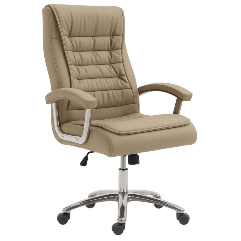 Cadeiras Escritório Poltrona Presidente LUXO c/ mola Ensacada – COR FENDI - 30061