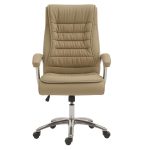Cadeiras Escritório Poltrona Presidente LUXO c/ mola Ensacada – COR FENDI - 30061