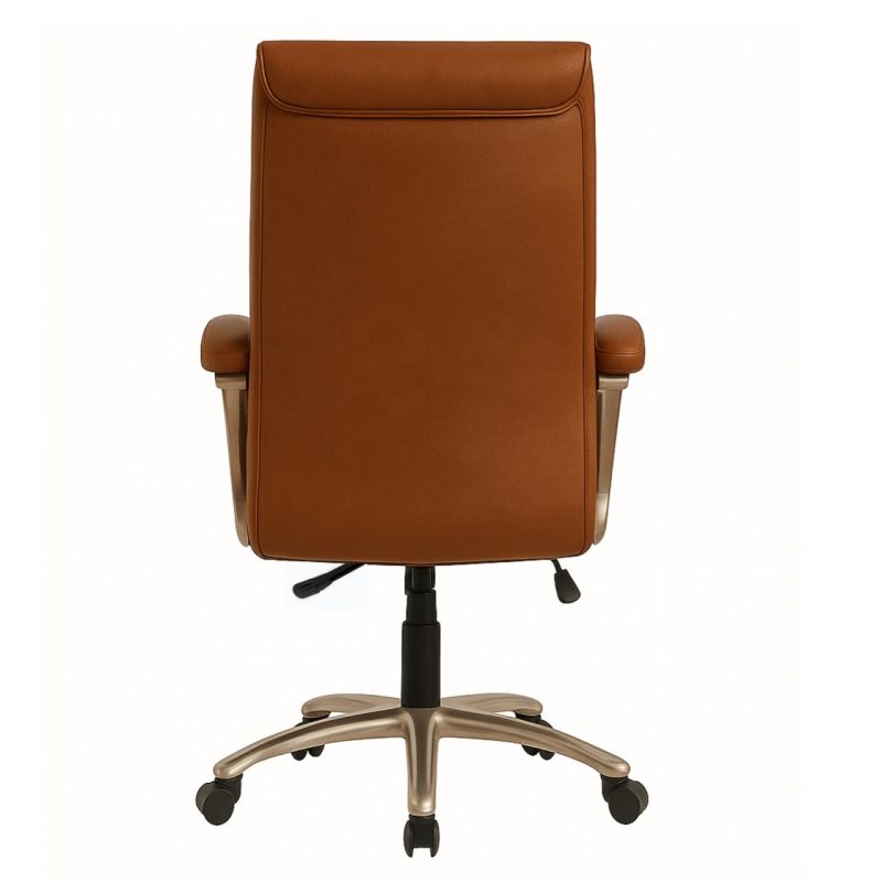 Cadeiras Escritório Poltrona Presidente LUXO c/ mola Ensacada – COR CARAMELO - 30059