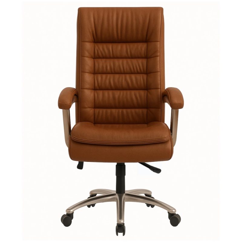 Cadeiras Escritório Poltrona Presidente LUXO c/ mola Ensacada – COR CARAMELO - 30059
