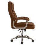 Cadeiras Escritório Poltrona Presidente LUXO c/ mola Ensacada – COR CARAMELO - 30059